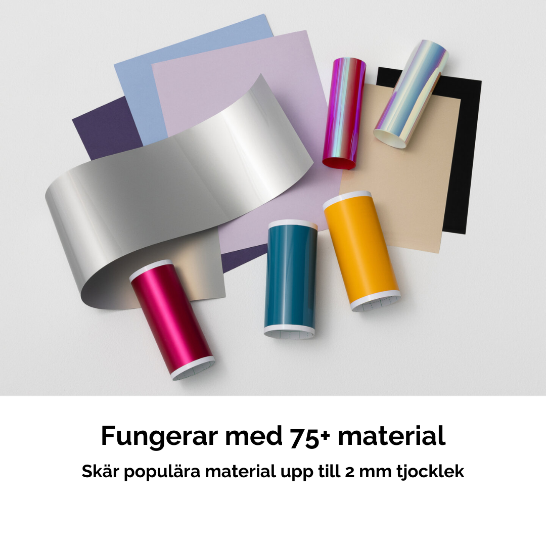 Cricut Joy 2 fungerar med över 75 material inklusive vinyl och iron-on