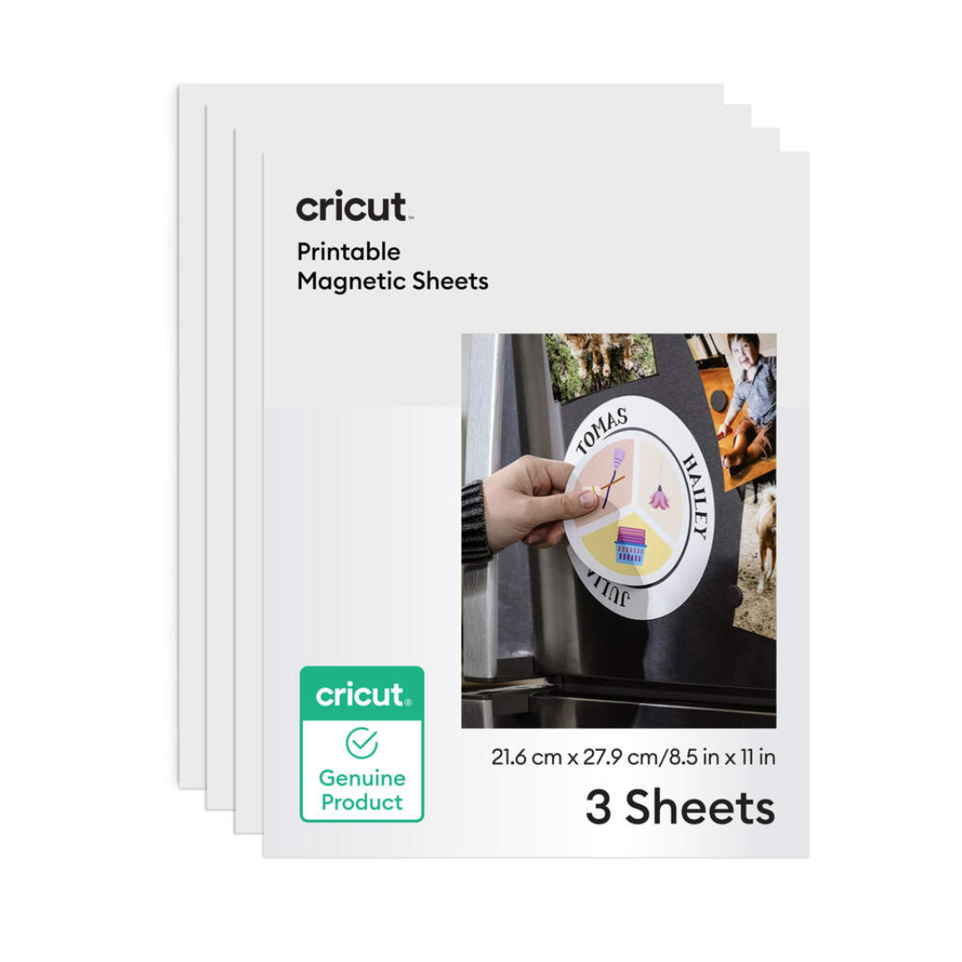 Cricut Printable Magnetic Sheets i originalförpackning, 3 ark.