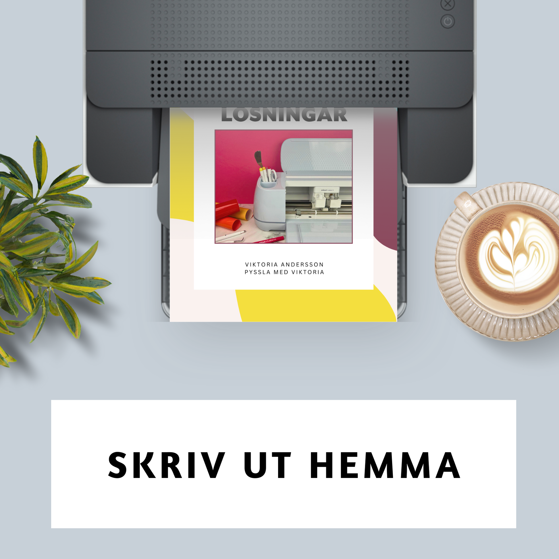 Cricut Problem och Lösningar e-bok utskriven hemma från skrivare.