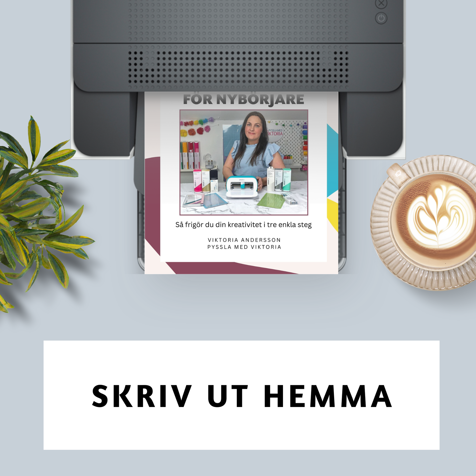 Utskrift av Cricut Snabbstartsguide för nybörjare i skrivare – guiden kan skrivas ut hemma.