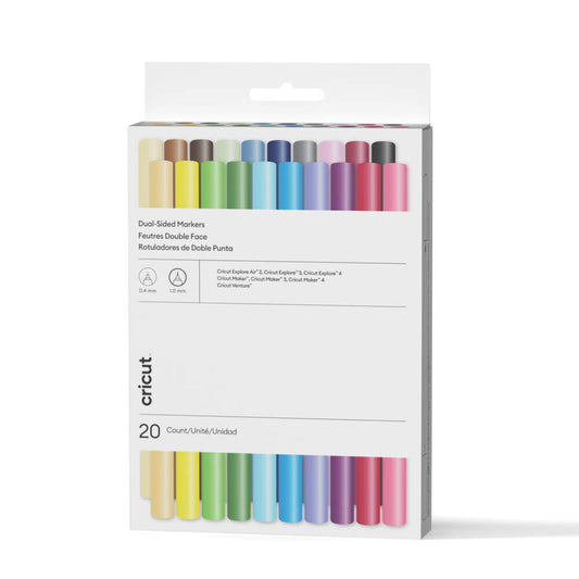 Cricut Ultimate Dual-Sided Marker Set 20 st – dubbelsidiga pennor